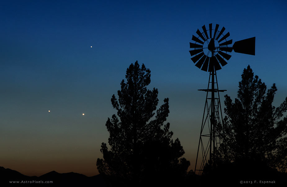 Jupiter, Venus & Mercury