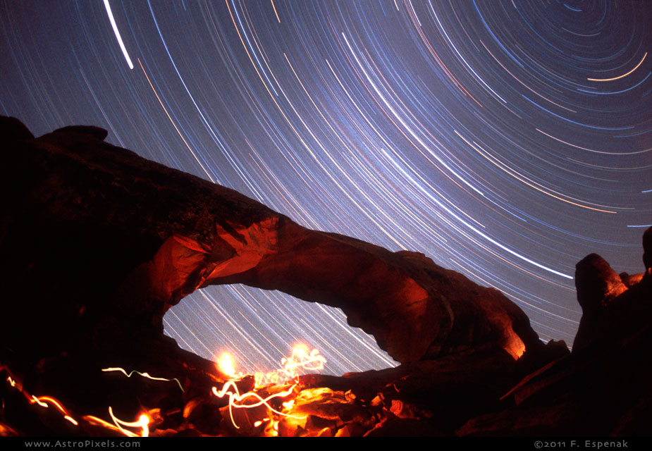 Star Trails and Arch