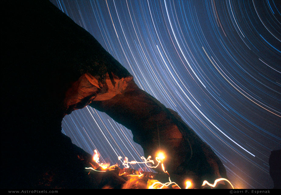 Star Trails and Arch