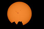 Sunset with sunspot