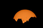 Sunset with sunspot