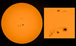 Sun with sunspot